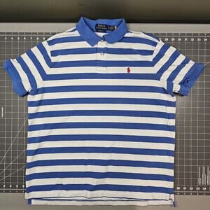 Polo Ralph Lauren Shirt XL Striped Bold Performance Golf Preppy Classic Fit Ivy